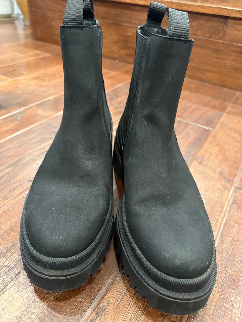 Black Women’s Chelsea Lug Boots - Unbranded
